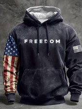 Vintage American Flag Design - 3D All Over Print Hoodie - Adults  Youth