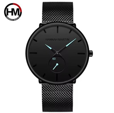 HANNAH MARTIN Quartz Watch Sport Men's Stainless steel waterproof, Wristwatch