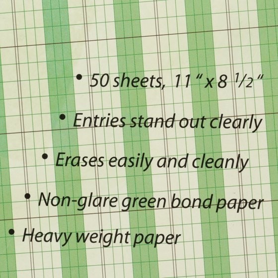 Norcom, Columnar Ledger Pad, 6 Columns, 8.5