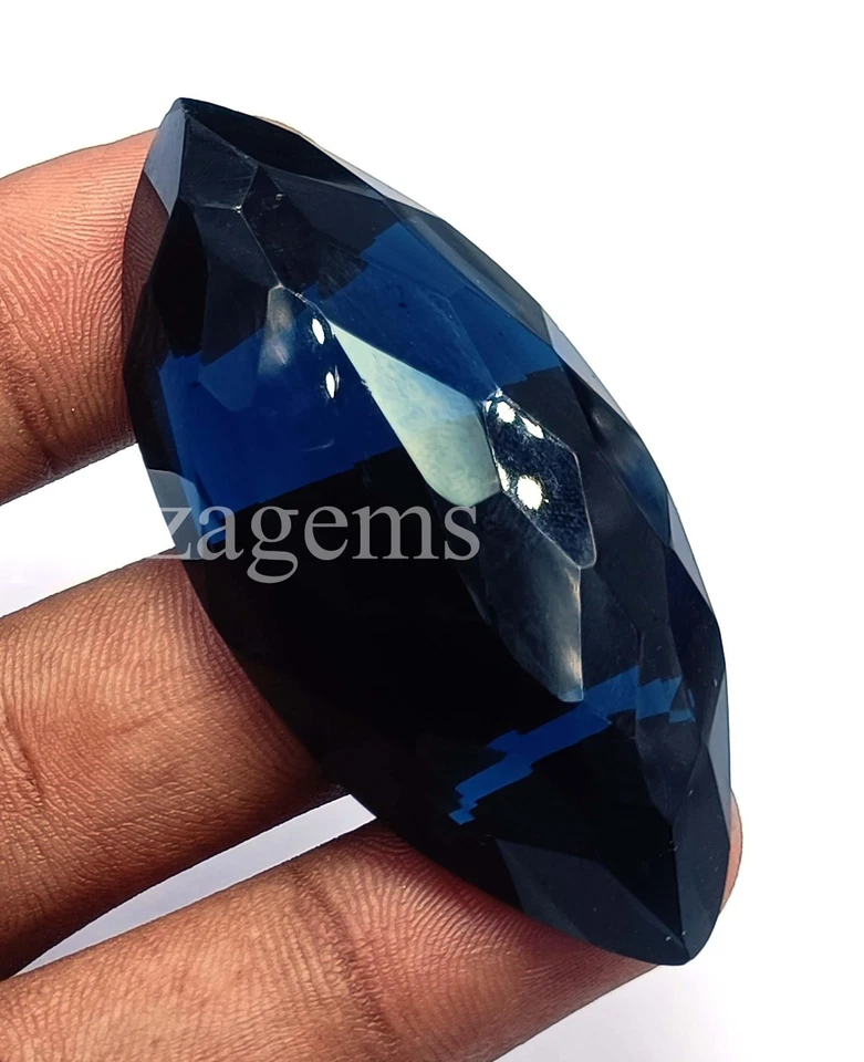 Natural Blue Apatite 117.35 Ct EGL Certified Gems Marquise Cut Loose Stone 5ARC - Image 3 of 4