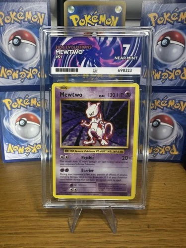 Mewtwo 51/108 2016 XY Evolutions NON - HOLO RARE ACE Graded 7 NM