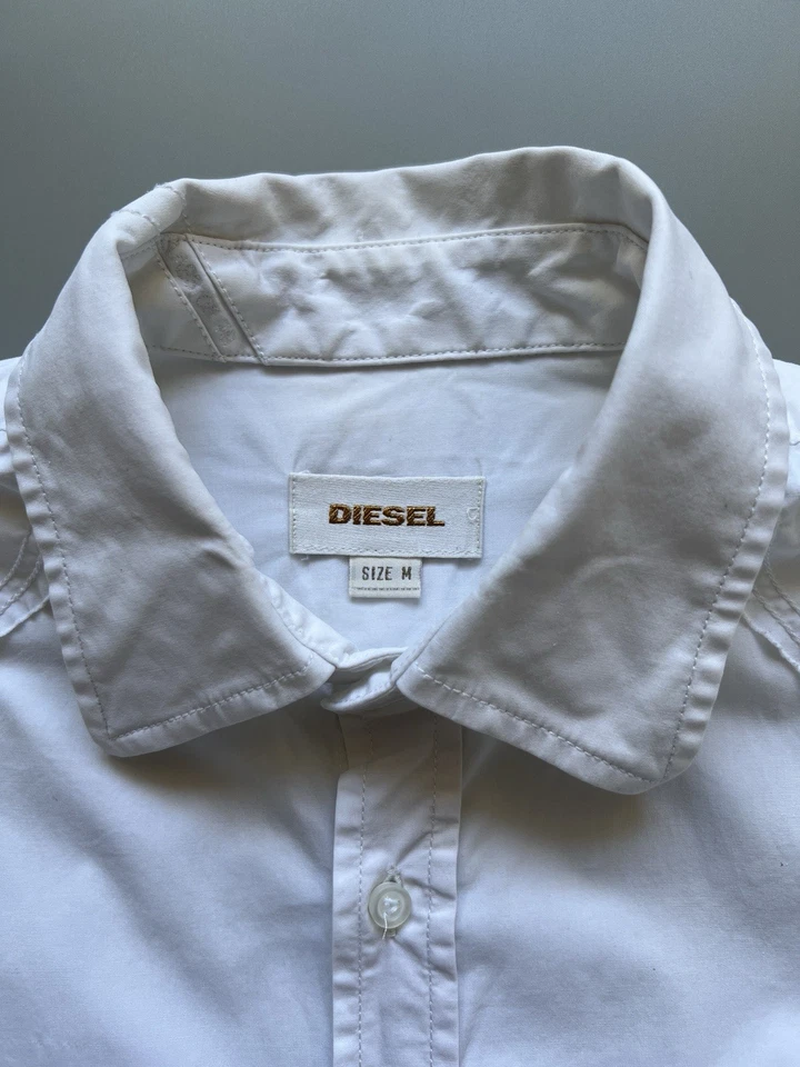 Camisa DIESEL Vintage Hombre Algodón Blanco Manga Corta Talla M Foto 4 de 4
