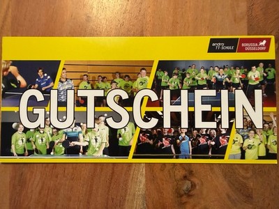 Gutschein für Tischtennis Lehrgang andro TT Schule Düsseldorf