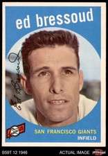 1959 Topps #19 Eddie Bressoud Giants 6 - EX/MT