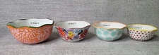 Pioneer Woman Flea Market Pattern 4 Piece Measuring Nesting Cups Bowls Retired