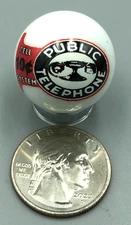 Bell Public Telephone 1" Glass Logo Marble