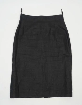 vintage 1980er jahre ROCK blacky dress schwarzes leinen gr. 36/38 leinenrock - Bild 1 von 4