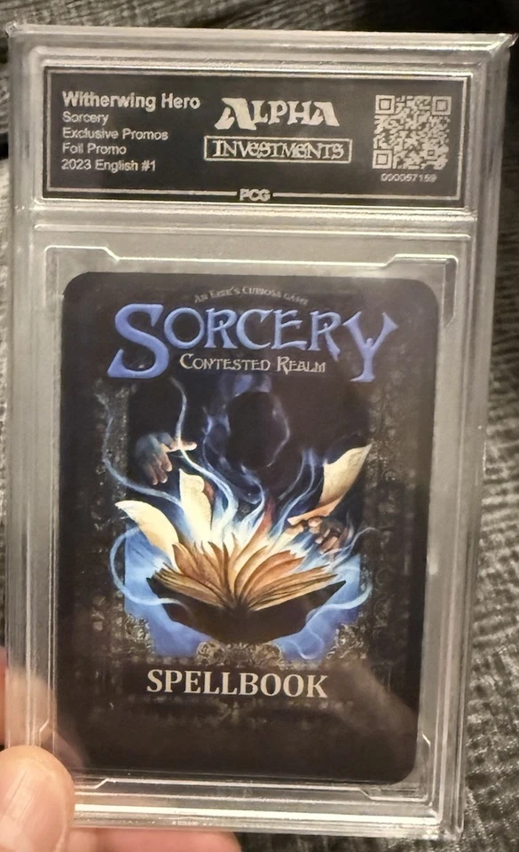 Sorcery Witherwing Hero Foil PCG Grade 8.5 Alpha Investments promo - Image 2 of 2