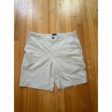 Faherty All Day Shorts Mens 34 Light Gray Hybrid Stretch Chino 9" Inseam