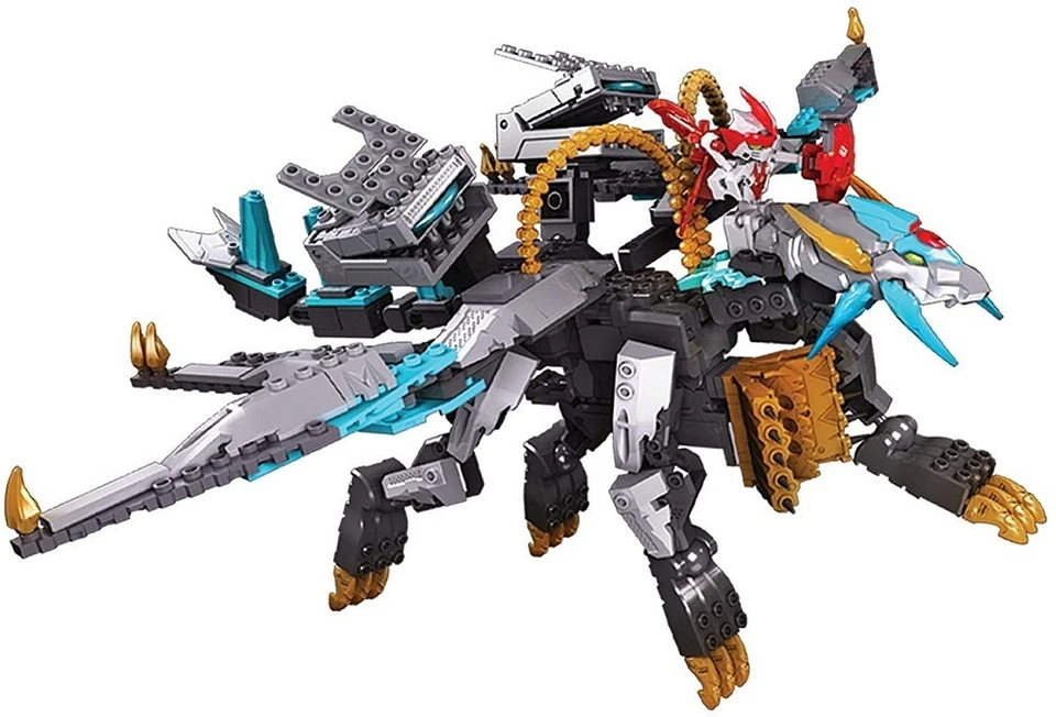 SUPER RARE Tenkai Knights TENKAI DRAGON Building Set 13001 Ionix New 201 Pieces - Image 3 of 3