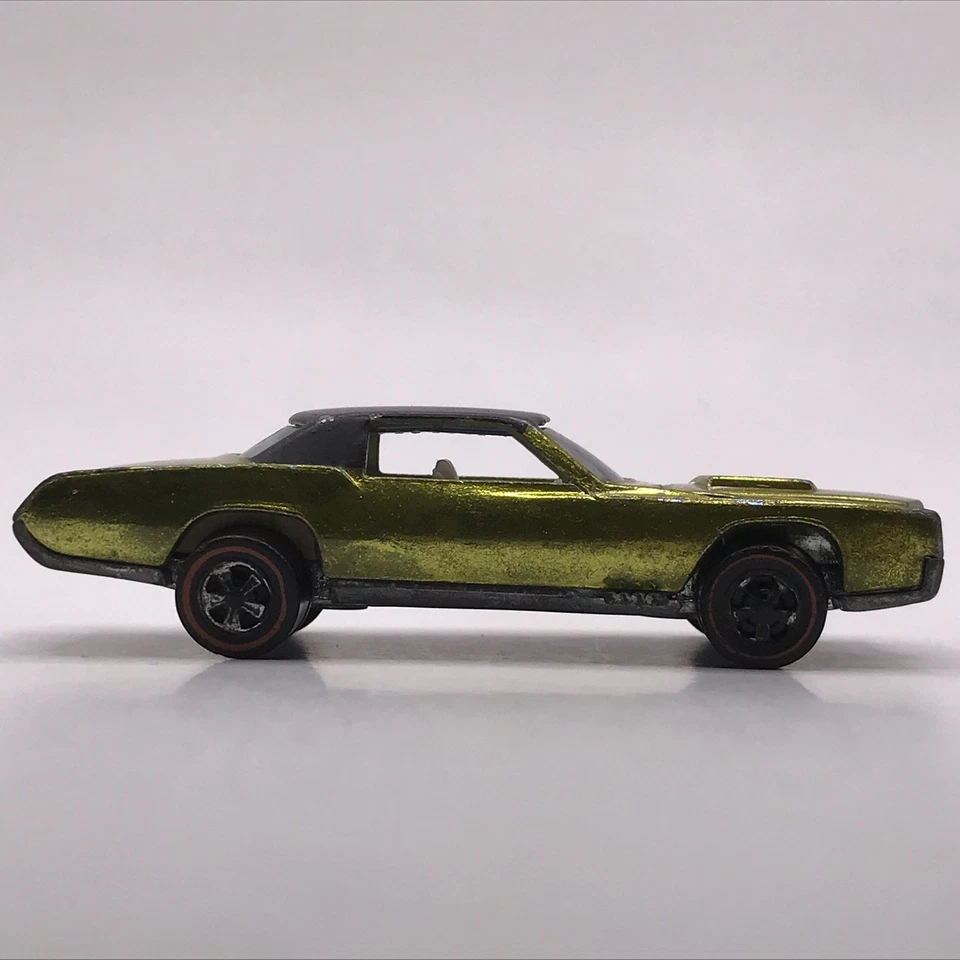 Hot Wheels Redline Custom Eldorado 1968 amarillo blanco interior - Hecho en EE. UU. Foto 4 de 4