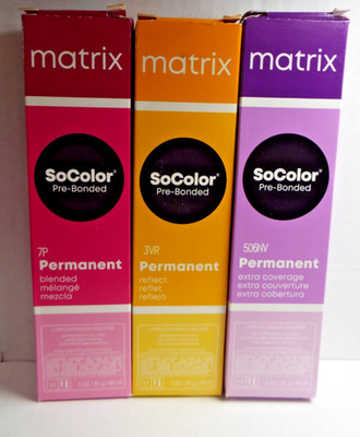 Matrix SoColor Pre-Bonded Permanent Hair Color 3oz Pick color or Developer