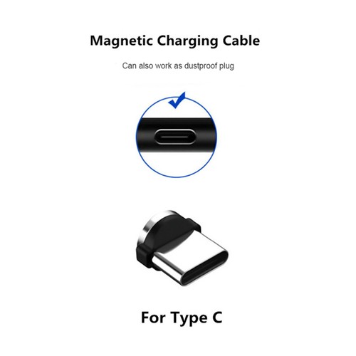 Set of 2 Magnetic Charging Cable USB Adapter Connector Right Angle - Picture 4 of 12