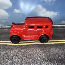 Antique 4" Original AC Williams Reproduction Cast Iron Red 4 Door Red Ford Sedan