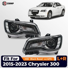 For 2015-2023 Chrysler 300 Hid Headlight W/ Black Bezel W/ Afs Left+right Pair