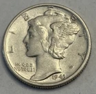 1943 S Mercury 90% Silver Dime BU Uncirculated