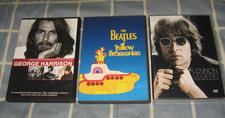 3 BEATLES Dvds YELLOW SUBMARINE JOHN LENNON LEGEND GEORGE HARRISON DOCUMENTARY