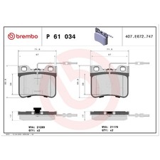 Satz Bremsbeläge Bremsklötze vorne für Peugeot 106 1 1A | 24441424
