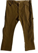 Dickies Carpenter Pants Mens 34x32 Relaxed Brown Canvas Workwear Hammer Loop