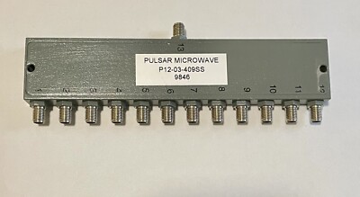 Pulsar Microwave P12-03-409SS 12way 1W SMA Power Divider 100-1000MHz 