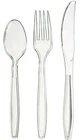 Clear Plastic Heavy Duty S/F/K 50 & 100 SIZE Reusable Cutlery Parties Weddings