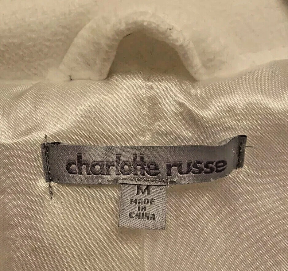 Charlotte Russe Peacoat White Black Trim SZ M - Image 4 of 4