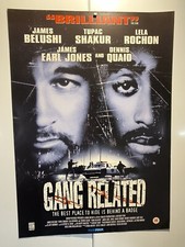 Gang Related. James Belushi. Tupac Shakur. Original UK Video Poster.