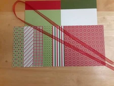 Stampin Up! HEARTWARMING HUGS 6 X 6" Designer Card Kit CHRISTMAS Ribbon