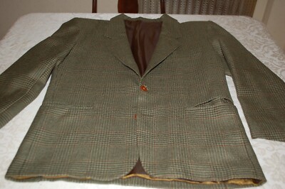 Mister Classic, Giacca, Quadri verde rosso, Lana, Vedi Misure, Usata