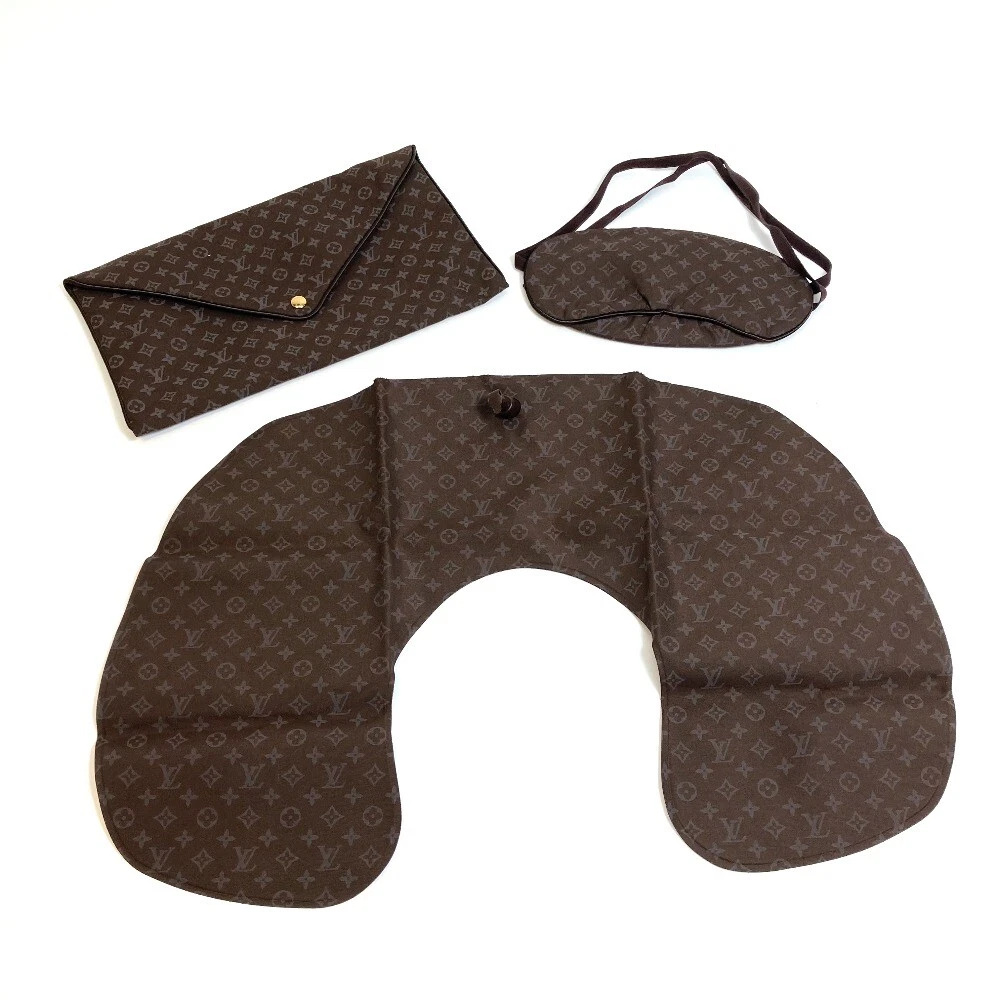 Louis Vuitton travel set pillow case and eye mask