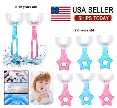 Children Kids Toothbrush 360° U-shaped Brush Oral Teeth Cleaner Baby 2-12 Years