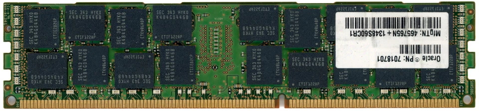 Server RAM Module Sun 7018701 M393B2G70BH0-YK0 DDR3 16GB 1600MHz Reg ECC - Image 2 of 2