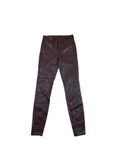 Free People Skinny Legging Pants size 26 Faux Leather Solid Brown High Waist