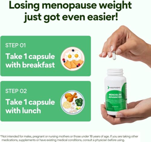 MenoSlim Menopause & Perimenopause Weight Loss Supplement for Women, 60 Capsules - Picture 6 of 8