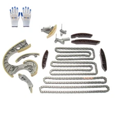 Engine Timing Chain Kit Chain Tensioner Guide 14pc for 2004-2009 AUDI S4 4.2L V8