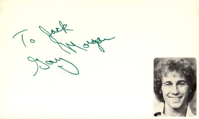 Gary Morgan Signed Auto 3x5 Index Card Logan's Run