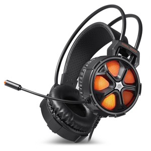 details about orange wired over ear stereo gaming headphone for pubg fortnite with mic led - fortnite how to use mic