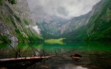 Landscape nature mountains lake clouds summer alps water Custom Gaming Mat Desk
