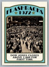 2021 Topps Heritage #NF-DJ Dow Jones Closes Above 1,000 First Time Flashbacks