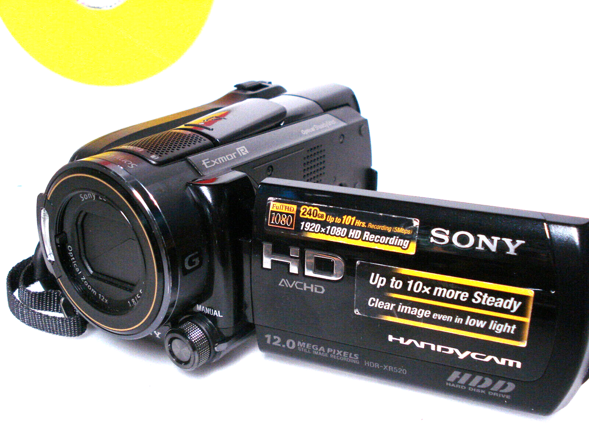 RECONDITIONED Sony HDR-XR520V Hi-Def AVCHD HDD Camcorder with GPS