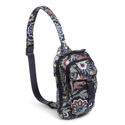 Vera Bradley Utility Sling Backpack Java Camo Navy New Vera Bradley Utility Sling Backpack Java Navy Camo | eBay main image 2