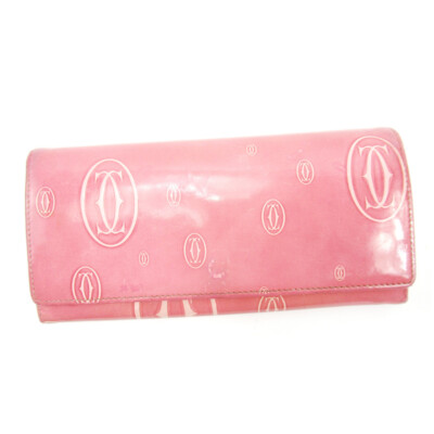 Cartier Purse Happy Birthday pink enamel leather Authentic used