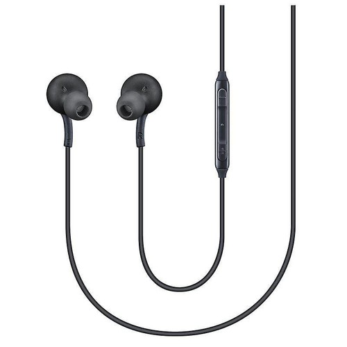 Black Braided Wired Earphones Headset Hands free For Samsung Galaxy S9 S8 Note 8 - Picture 6 of 7