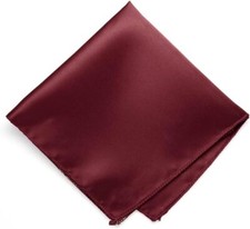 tiemart Solid Color Pocket Squares for Men Suits and Perfect Burgundy