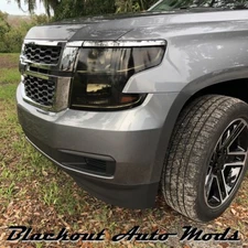 Chevrolet Tahoe Headlight Blackout Kit Protective Smoked Vinyl Overlay 2015-2020