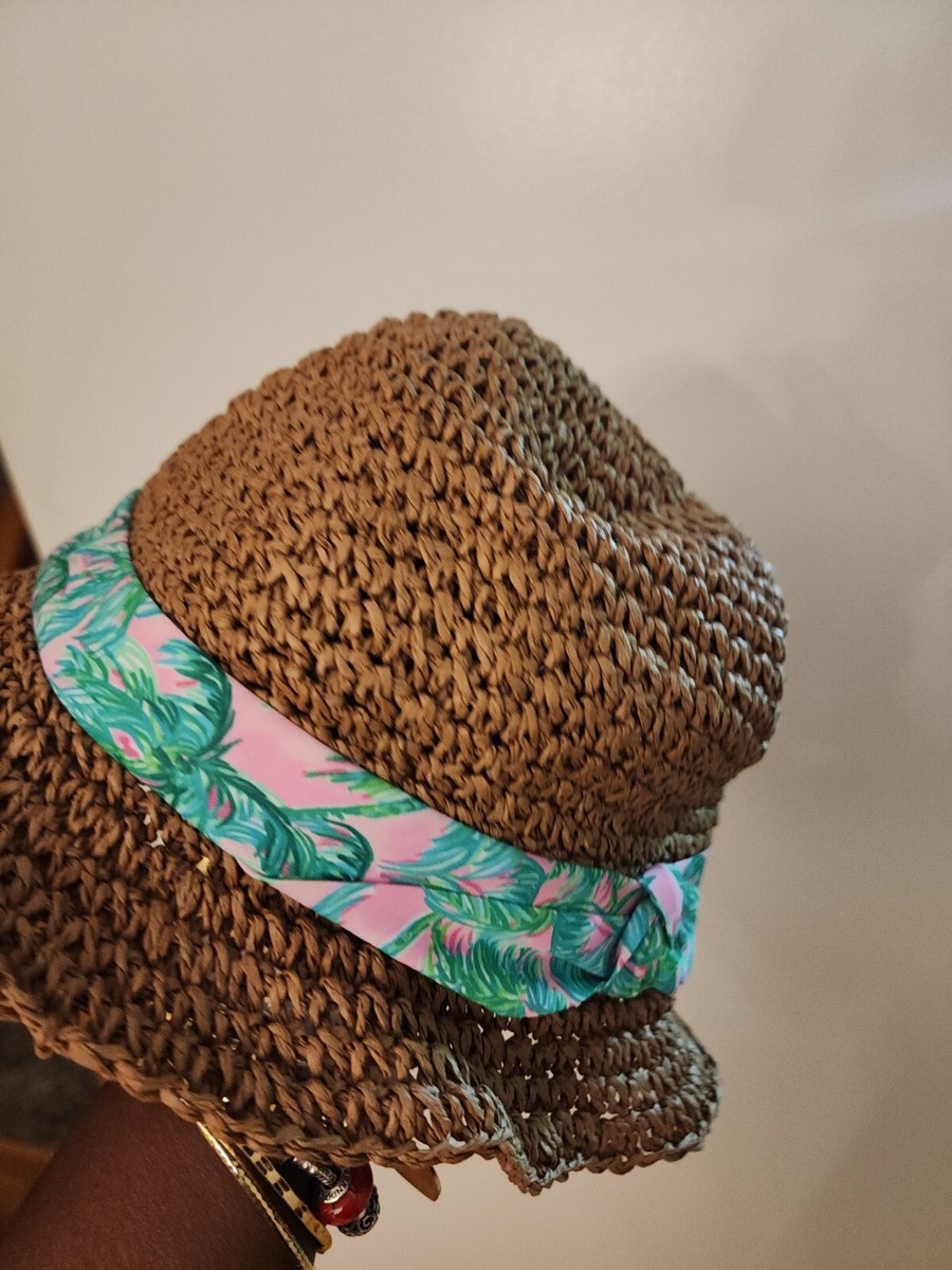 NEW Lilly Pulitzer Fedora Pink Blossom Poolside Hat | eBay display picture 3