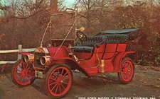 Vintage Postcard 1909 Ford Model T Tonneau Touring 980 Audio Visual Designs