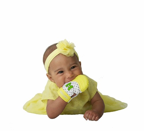 Munch Mitt MINI Teething Mitten - Preemie/Petite Size (Yellow) - Picture 6 of 8