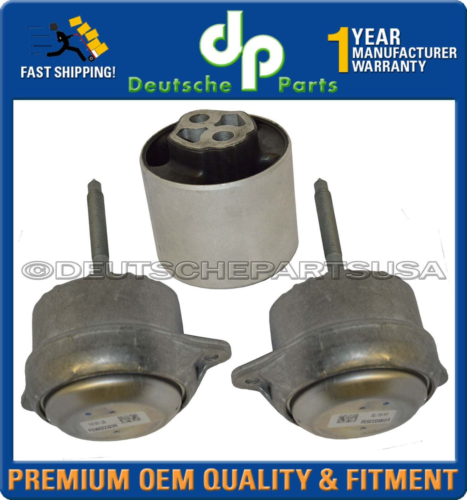 Porsche 911 996 Engine Motor Mounts Manual Transmission Mount LH + RH ...