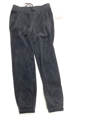 ATHLETA Recover Cozy Jogger Size XS Black Pants Women Velour Solid Pull On  New